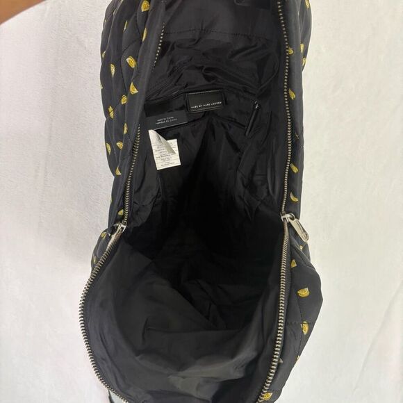 Marc‎ by Marc Jacobs Black with Lemon Print Quilted Backpack main image 4